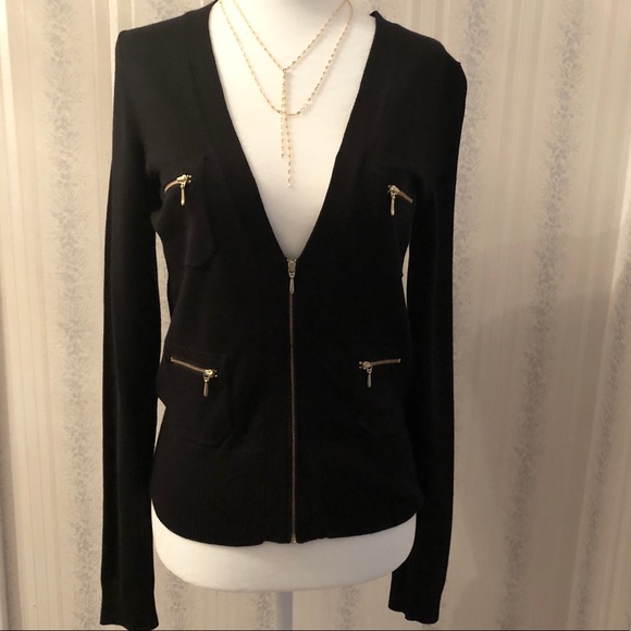 Ann Taylor Sweaters - NWT Ann Taylor Deep V-Neck Zip Cardigan